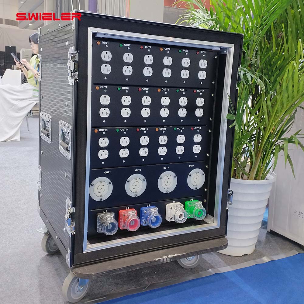 Power Tools Distributor - เต้ารับแบบหมุนล็อค 200A พร้อมช่องจ่ายไฟ 18/24/36 ช่อง สำหรับไฟเวที
