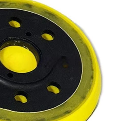 Power Tools Yellow And Black - แผ่นรองขัดขนาด 5 นิ้ว 8 รู ทำจากโพลียูรีเทน