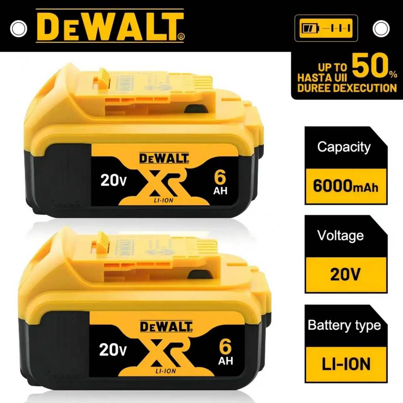 Dewalt Power Tools Xr - ดีวอลท์ XR 100% แบตเตอรี่ของแท้ 18V/20V/60V 5.0Ah