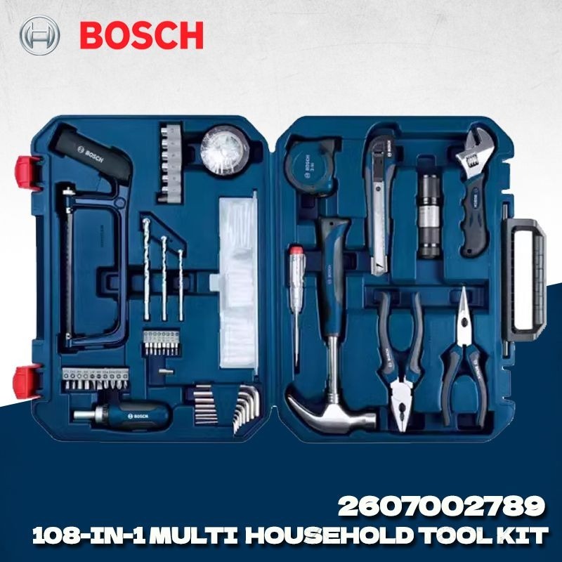 Power Tools Hand Tools - BOSCH 2607002789 ชุดเครื่องมือช่างอเนกประสงค์สำหรับใช้ในบ้าน 108 ชิ้น ชุดเครื่องมือช่าง