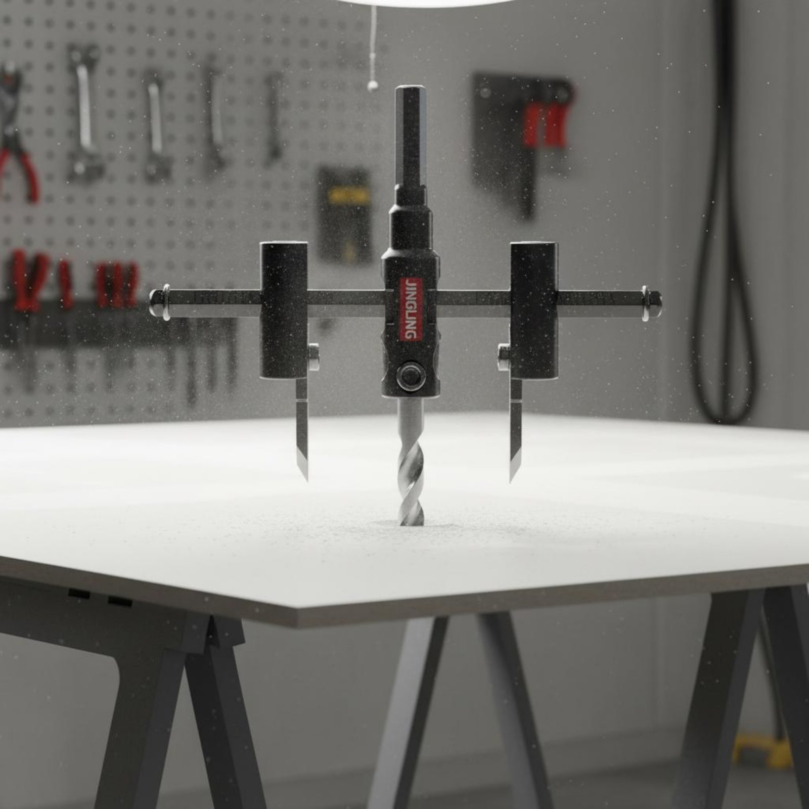 Power Tools Types - อุปกรณ์เสริมสำหรับเครื่องมือไฟฟ้า สำหรับงานไม้ ปรับระดับได้ พร้อมสเกลวัดขนาดแบบชัดเจน ขอบตัดทนทาน ใช้ได้กับเครื่องเจาะ