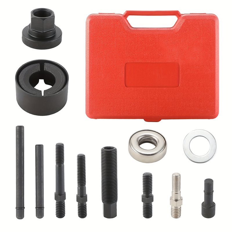 Power Tools Kits - ชุดเครื่องมือถอดลูกรอก AT19 สำหรับตัวดึงลูกรอกพวงมาลัยเพาเวอร์ ตัวติดตั้งสำหรับปั๊มน้ำ ปั๊มสุญญากาศ บนเครื่องยนต์ส่วนใหญ่