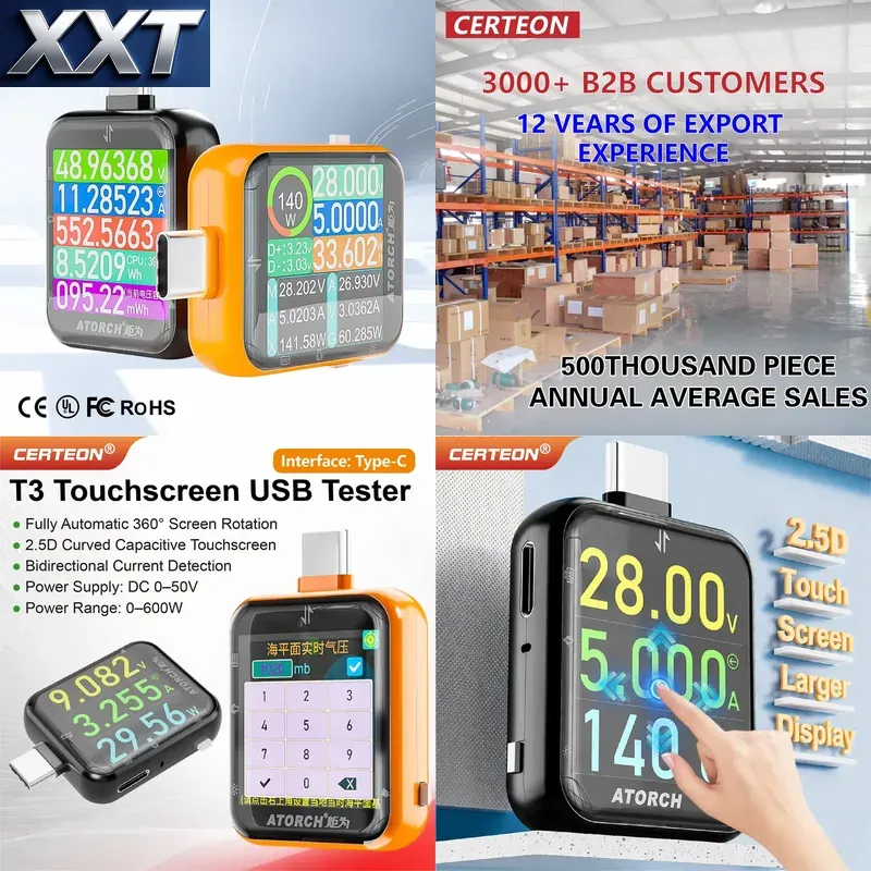 Power Tools Types - เครื่องทดสอบกำลังไฟฟ้า XXT T3 USB C 600W