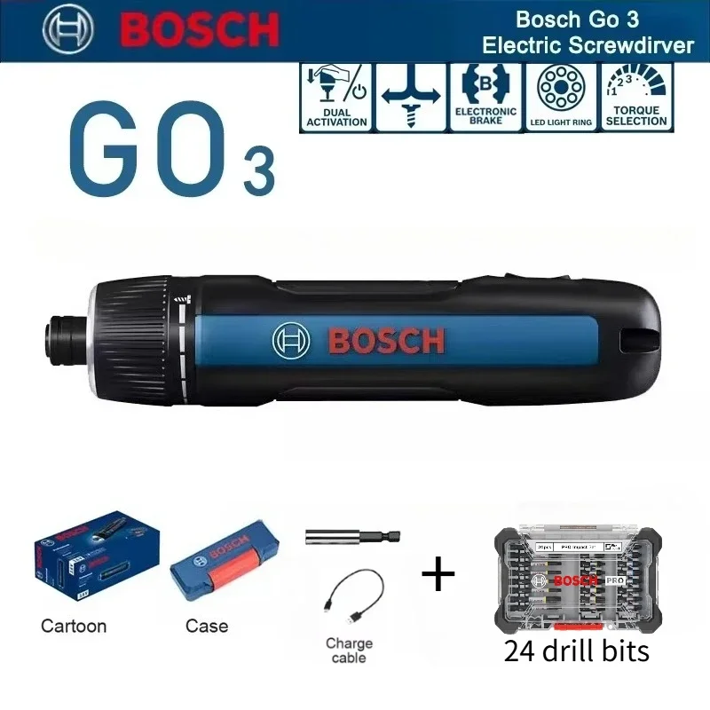 Power Tools Hand Tools - ชุดไขควงไฟฟ้า Bosch GO 3 แบบมืออาชีพ ไร้สาย