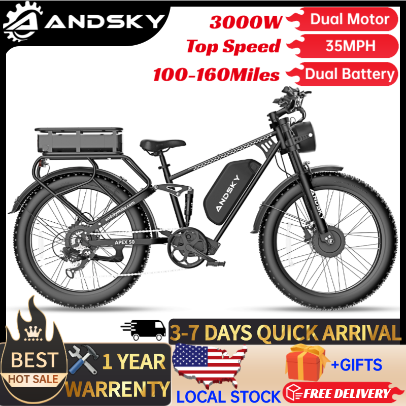 Power Tools World - ANDSKY Apex50 AWD จักรยานไฟฟ้า 3000W มอเตอร์คู่