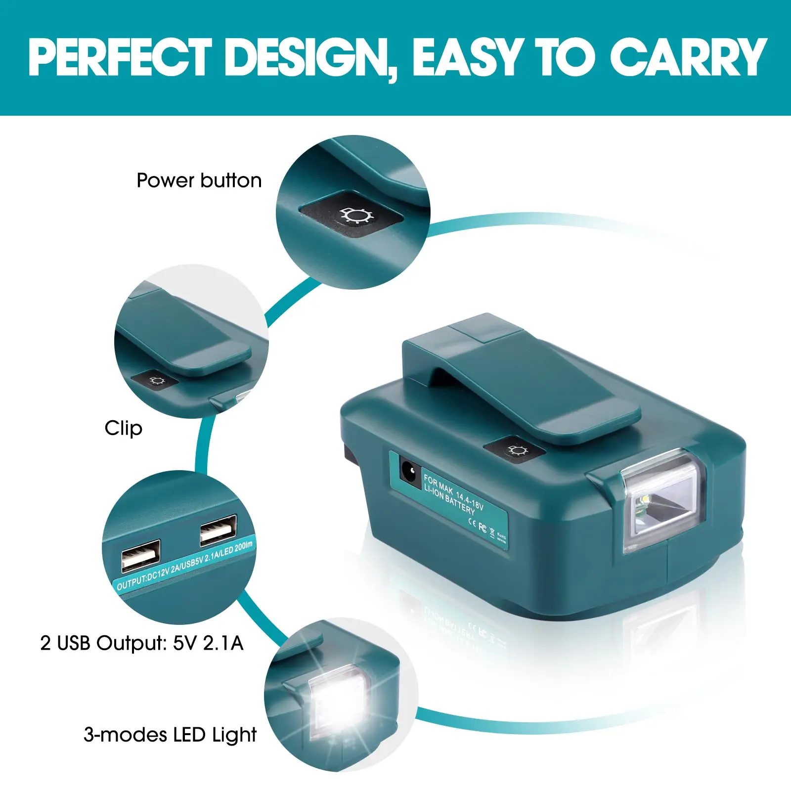 อะแดปเตอร์พร้อมไฟ Type-c + USB - Power Tools Types บทวิจารณ์และราคา