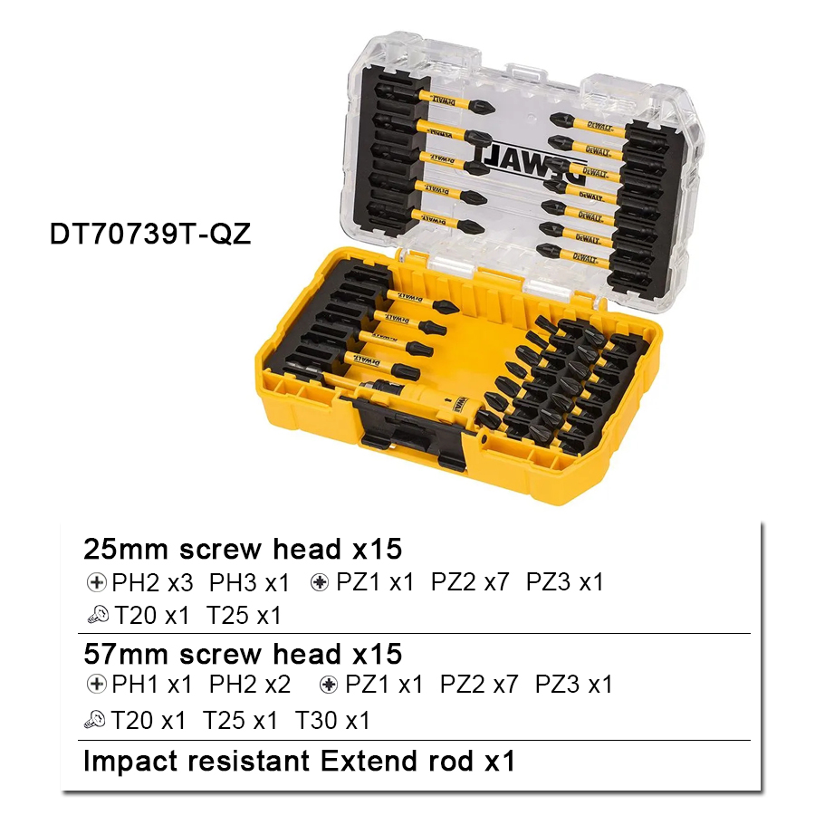 ชุดไขควง/ดอกไขควง DeWalt 31 ชิ - Power Tools Yellow And Black บทวิจารณ์และราคา