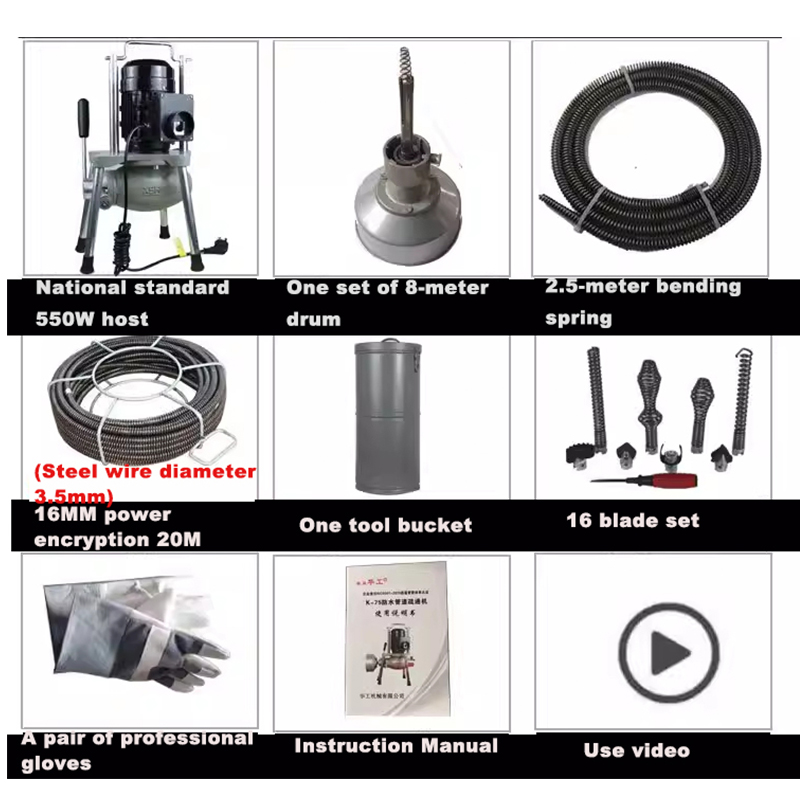 เครื่องมือขจัดสิ่งอุดตันในท่อไ - Power Tools Types บทวิจารณ์และราคา